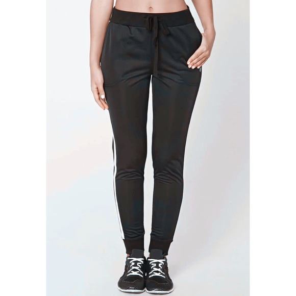 Black Joggers w/white stripe down the side - Picture 3 of 3